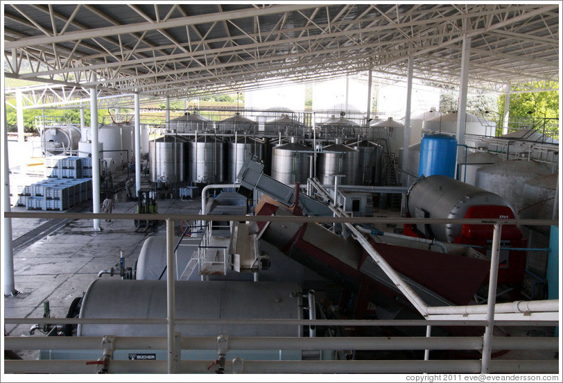 Steel tanks. Bodegas Etchart.