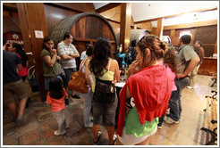 Crowded tasting room. Bodegas Etchart.