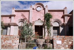 Pink building.