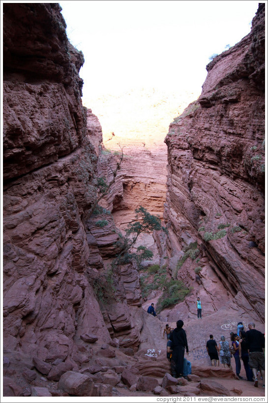 Garganta del Diablo (Devil's Throat), a natural rock formation. Quebrada de las Conchas.