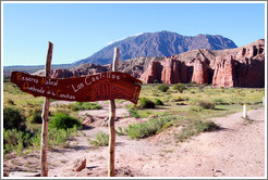 Sign. Los Castillos (The Castles). Quebrada de las Conchas.