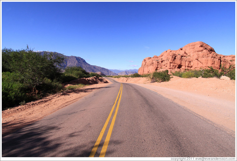 Road alongside Los Colorados. Quebrada de las Conchas.