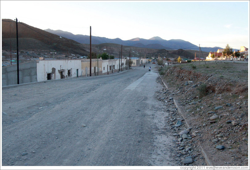 Street at dusk.