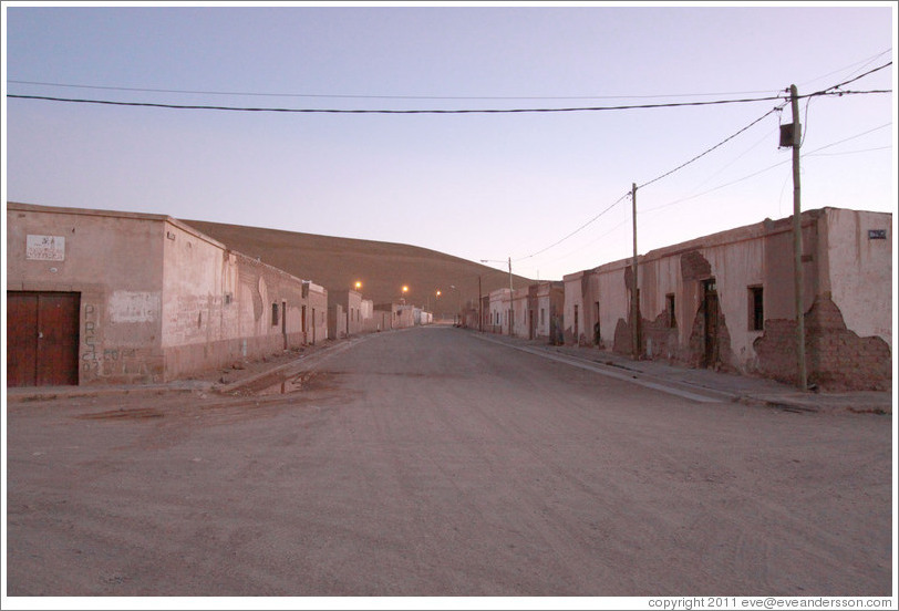 Street at dusk.