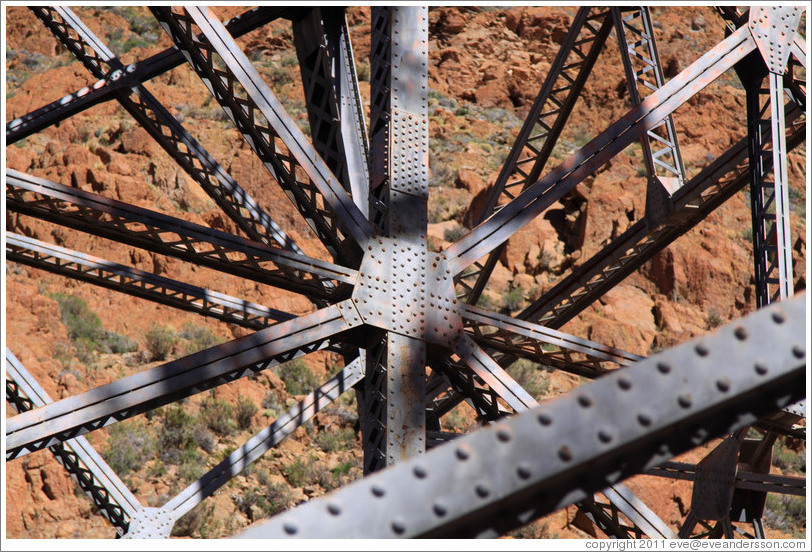 Steel supports of La Polvorilla viaduct.