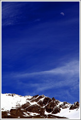 Glaciar Martial and moon.