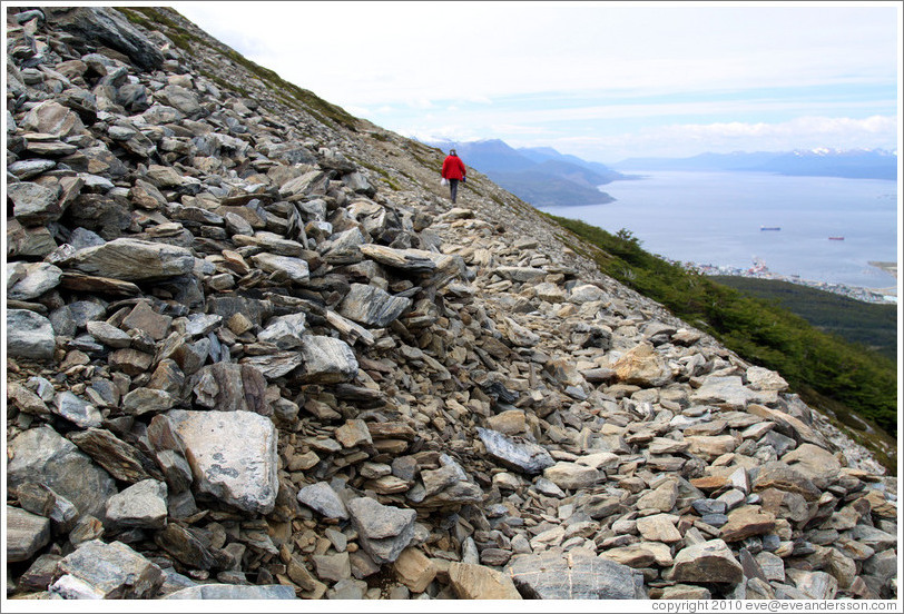 Sendero del Filo (Edge Path), Glaciar Martial.