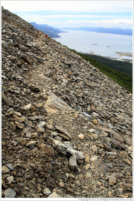 Sendero del Filo (Edge Path), Glaciar Martial.