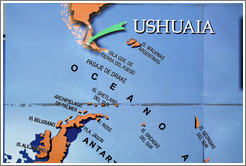 Map displaying the Islas Malvinas Argentinas.