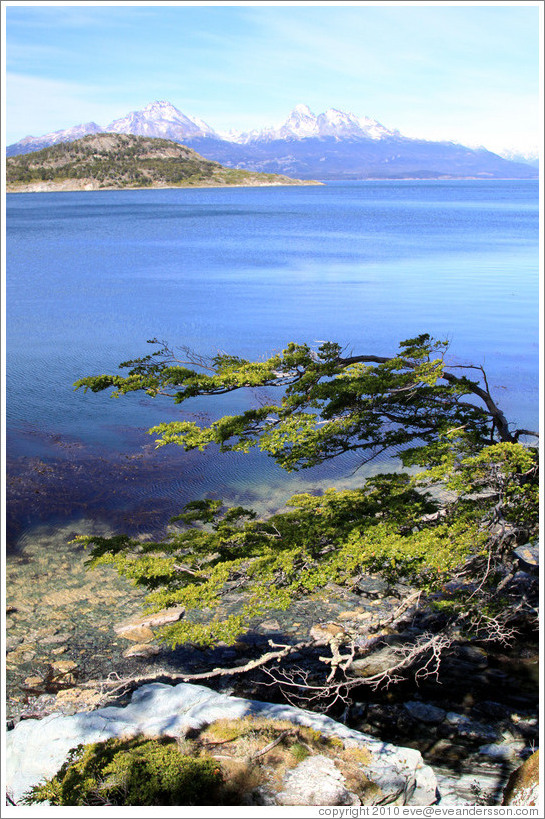 Bah?Ensenada and mountains.  Costera Sendero (Coastal Path).