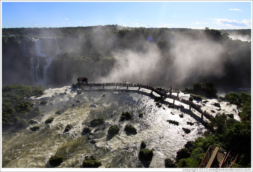 Crowded walkway, Iguassu Falls, Brazil side.