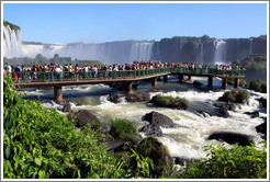 Crowded walkway, Iguassu Falls, Brazil side.