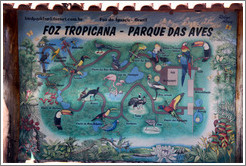Map, Foz Tropicana Bird Park.