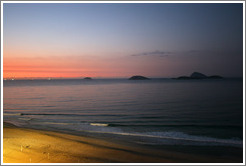 Ipanema Beach at sunrise.