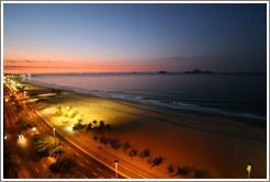 Ipanema Beach at sunrise.