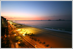 Ipanema Beach at sunrise.