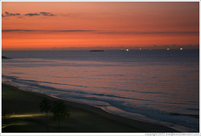 Ipanema Beach at sunrise.