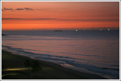 Ipanema Beach at sunrise.