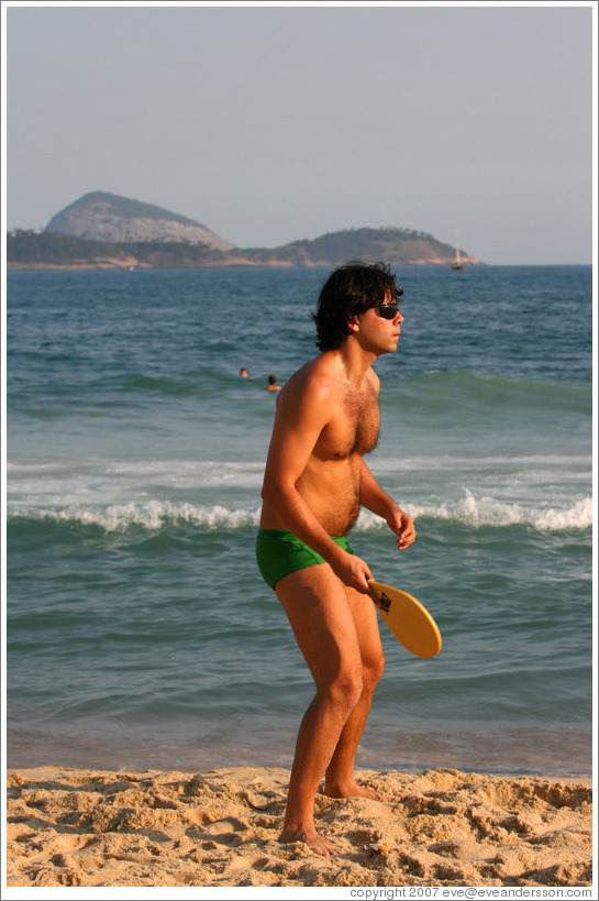 Man on Ipanema Beach.