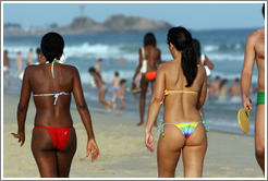 Swimmers at Ipanema Beach.