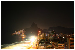 Leblon and Dois Irm&atilde;os at night.