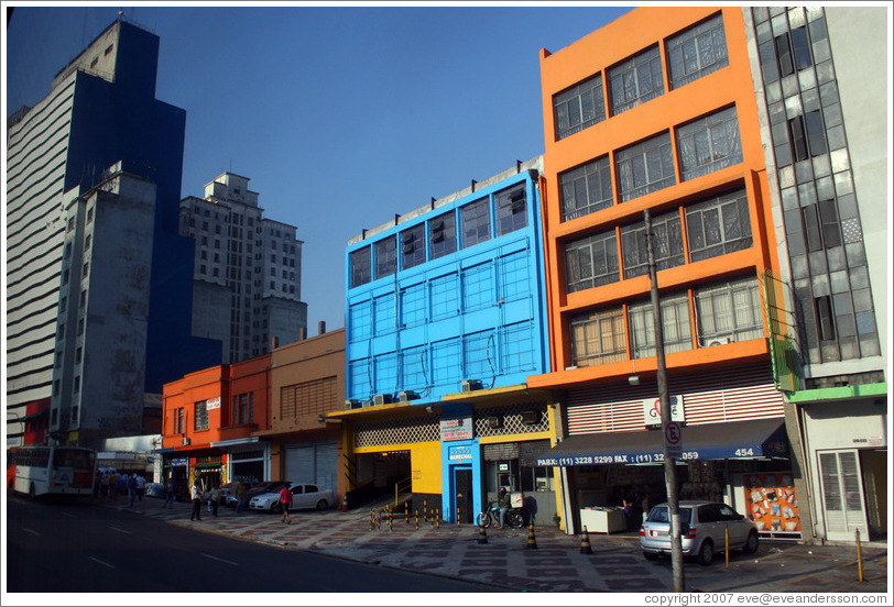 Colorful buildings in S&atilde;o Paulo.