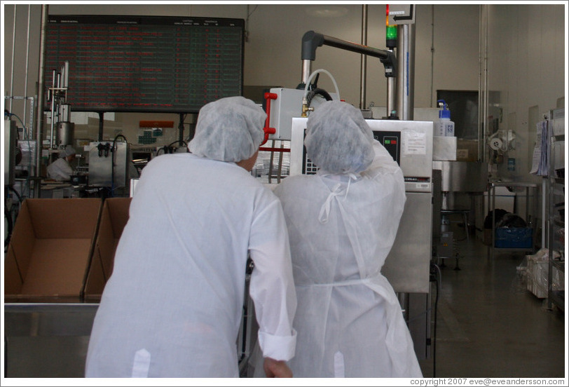 Factory workers.  Headquarters of Natura, Brazil's largest cosmetics company.