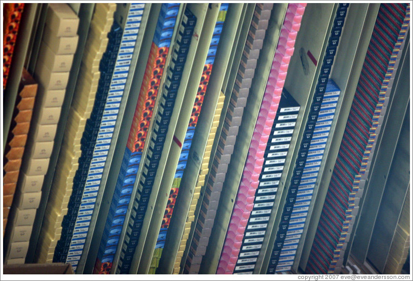 Stacks of products.  Headquarters of Natura, Brazil's largest cosmetics company.