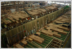 Stacks of products.  Headquarters of Natura, Brazil's largest cosmetics company.