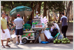 Coconut juice stand.  Parque do Ibirapuera.