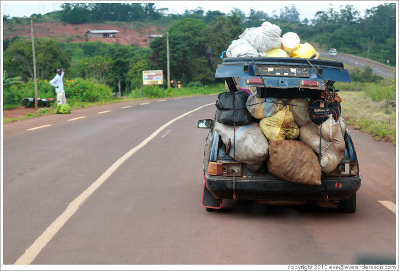 Very full car.