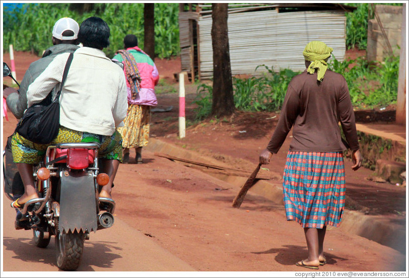 Motorcyclists and pedestrians.