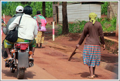 Motorcyclists and pedestrians.