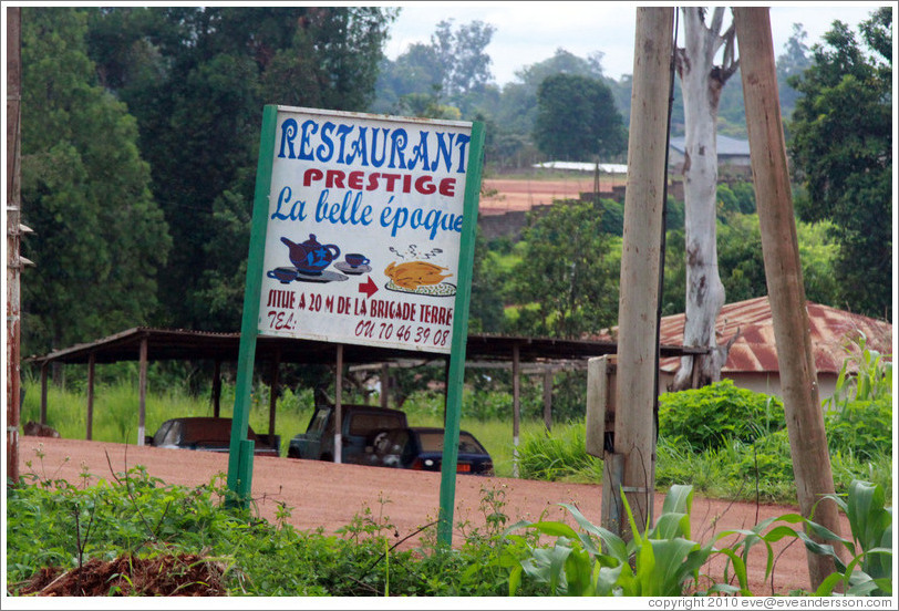 Restaurant Prestige sign.