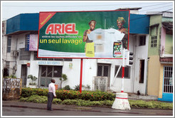 Billboard advertising Ariel clothing detergent.