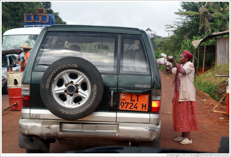 Street vendors on Route N5.