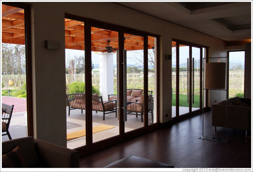 View to patio, Casas del Bosque.