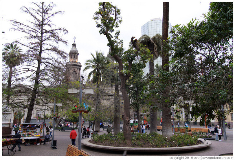 Plaza de Armas, Santiago's central square.
