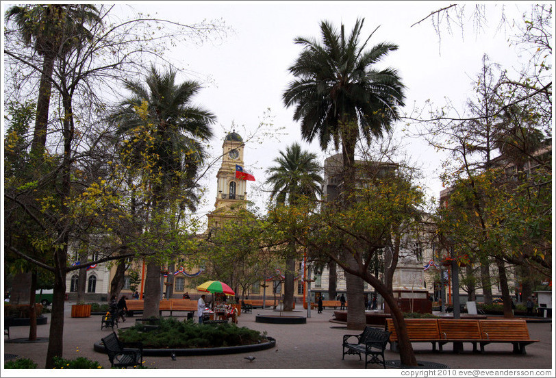 Plaza de Armas, Santiago's central square.