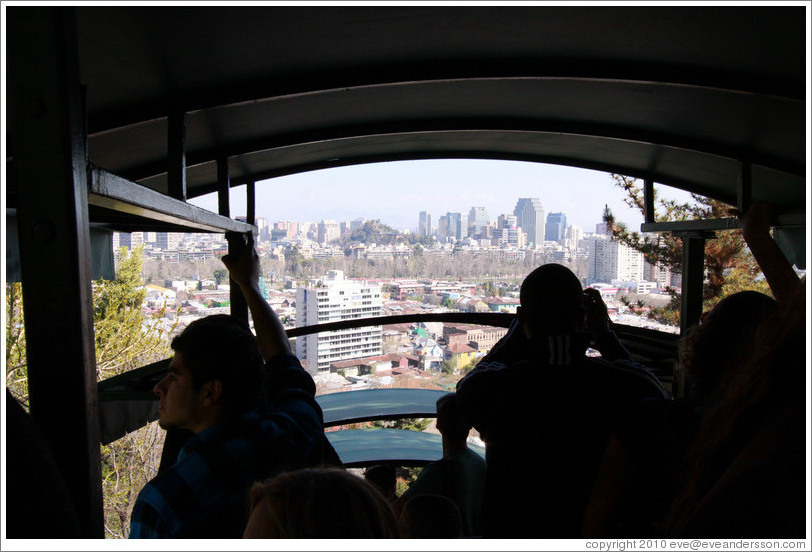 View of Santiago from the funicular, Cerro San Crist?.