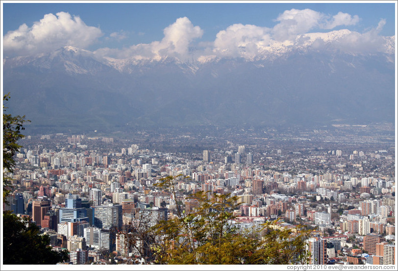 View of Santiago from Cerro San Crist?.