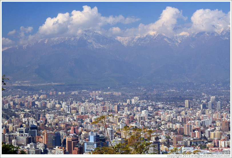 View of Santiago from Cerro San Crist?.