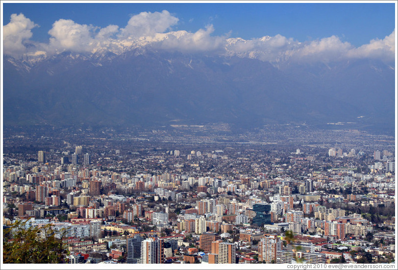 View of Santiago from Cerro San Crist?.