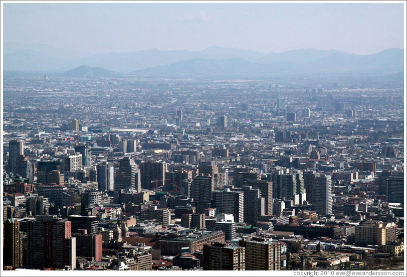 View of Santiago from Cerro San Crist?.