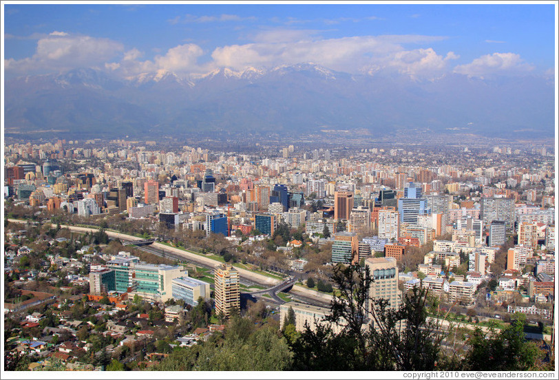 View of Santiago from Cerro San Crist?.