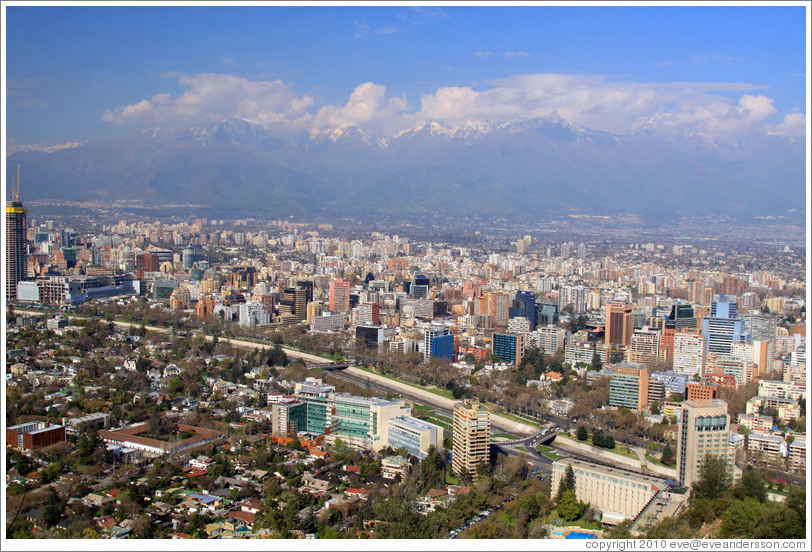 View of Santiago from Cerro San Crist?.