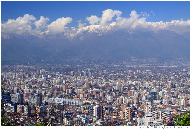 View of Santiago from Cerro San Crist?.