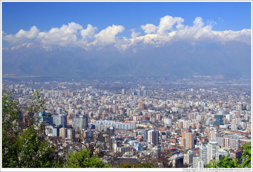 View of Santiago from Cerro San Crist?.