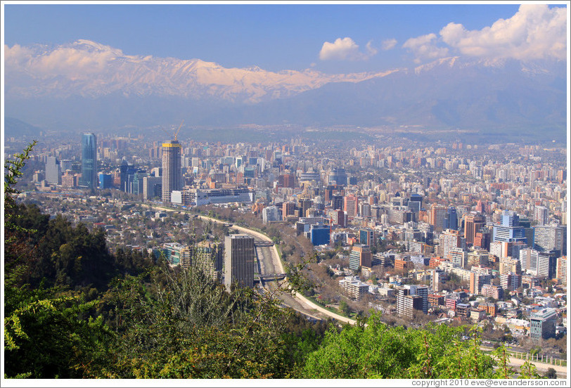 View of Santiago from Cerro San Crist?.