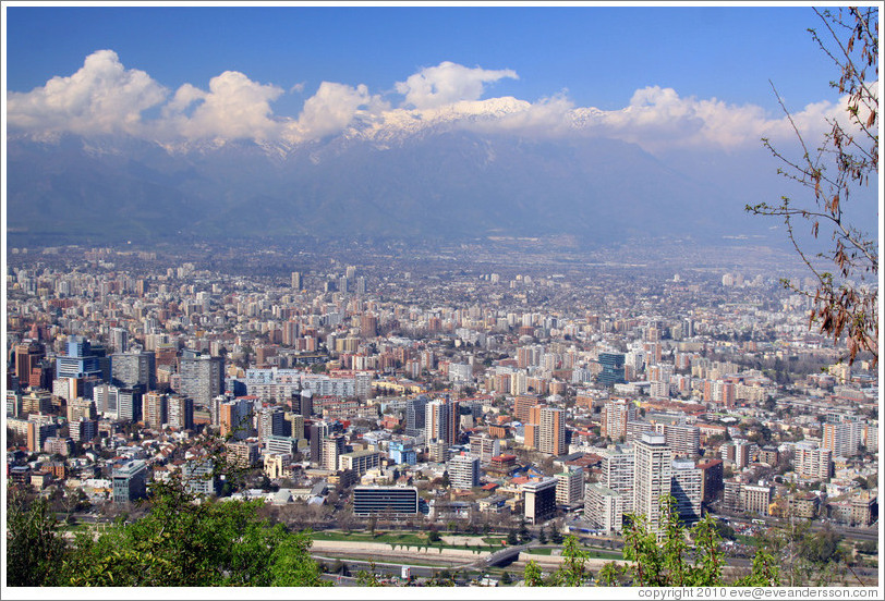 View of Santiago from Cerro San Crist?.